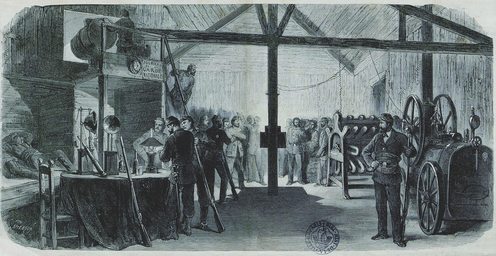 Commune de Paris 1871 - Le phare de Montmartre. (Source : Bibliothèque historique de la Ville de Paris)